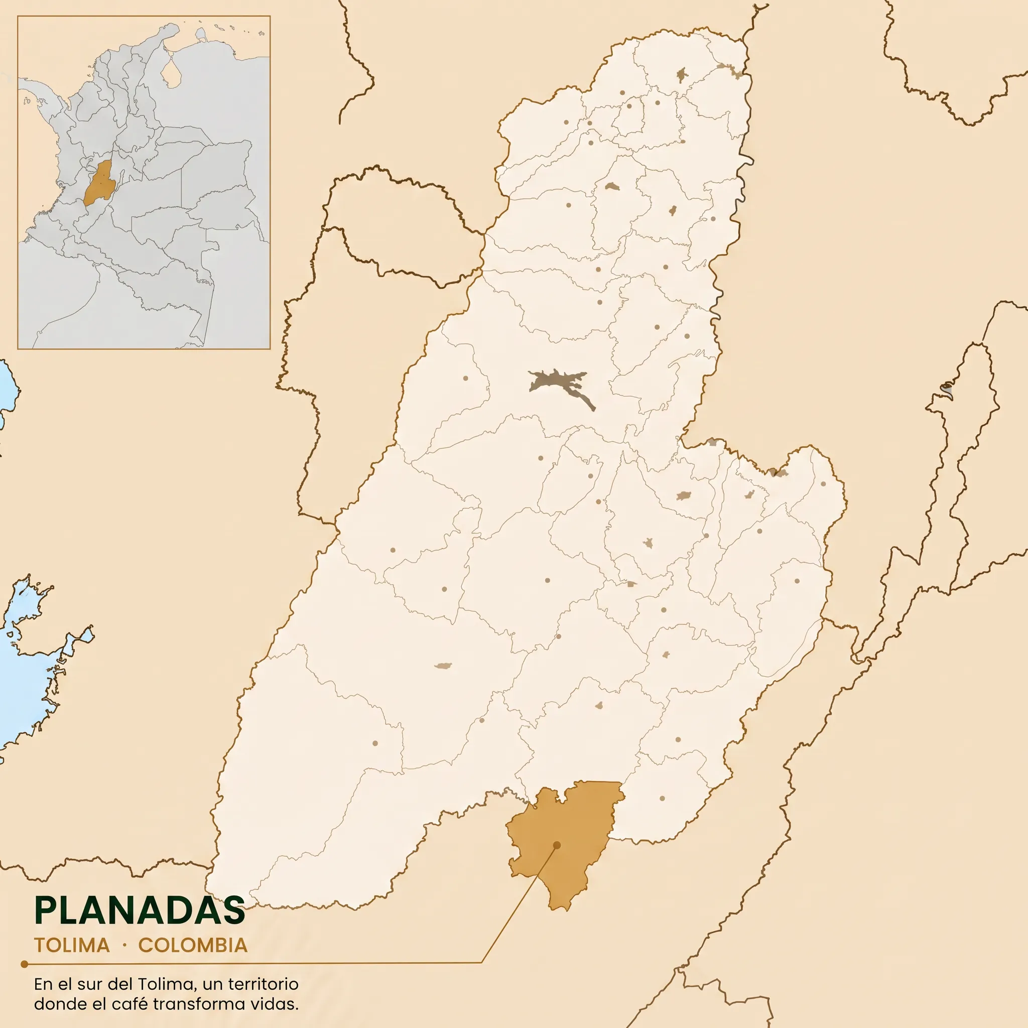 Mapa de ubicación de Planadas